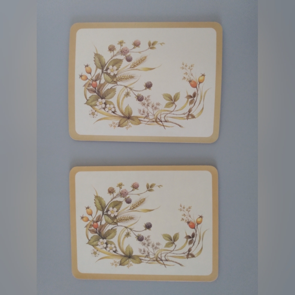 Vintage 80s Hot Pad Set Marks and Spencer’s Harvest Print
